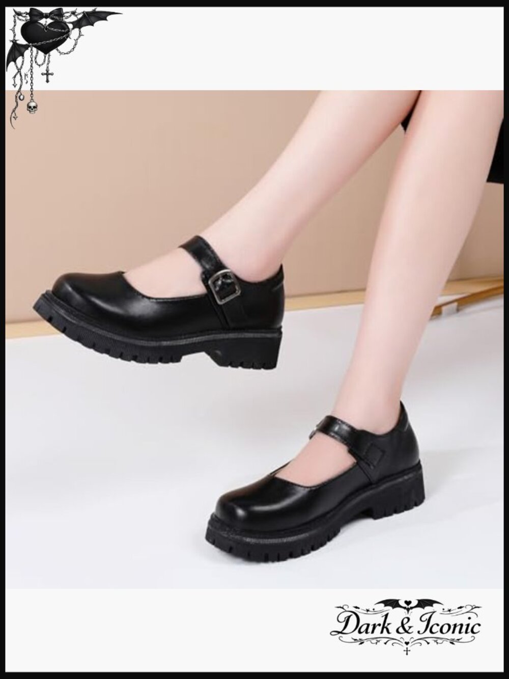 Platform Mary Jane Shoes Women Chunky Flats Comfort Casual Dressy Work Shoes - Picture 3 of 7